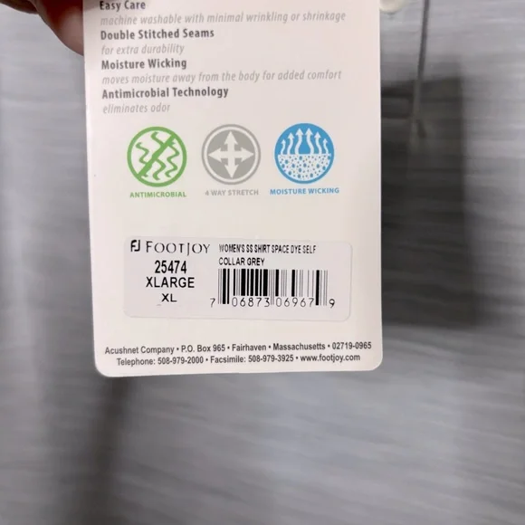 FootJoy Women’s New Space-Dyed Golf Polo Shirt Gray XL - Picture 12 of 12